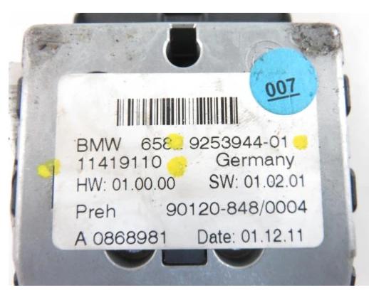 Panel ovládania IDRIVE BMW F11: 925394401 11419110