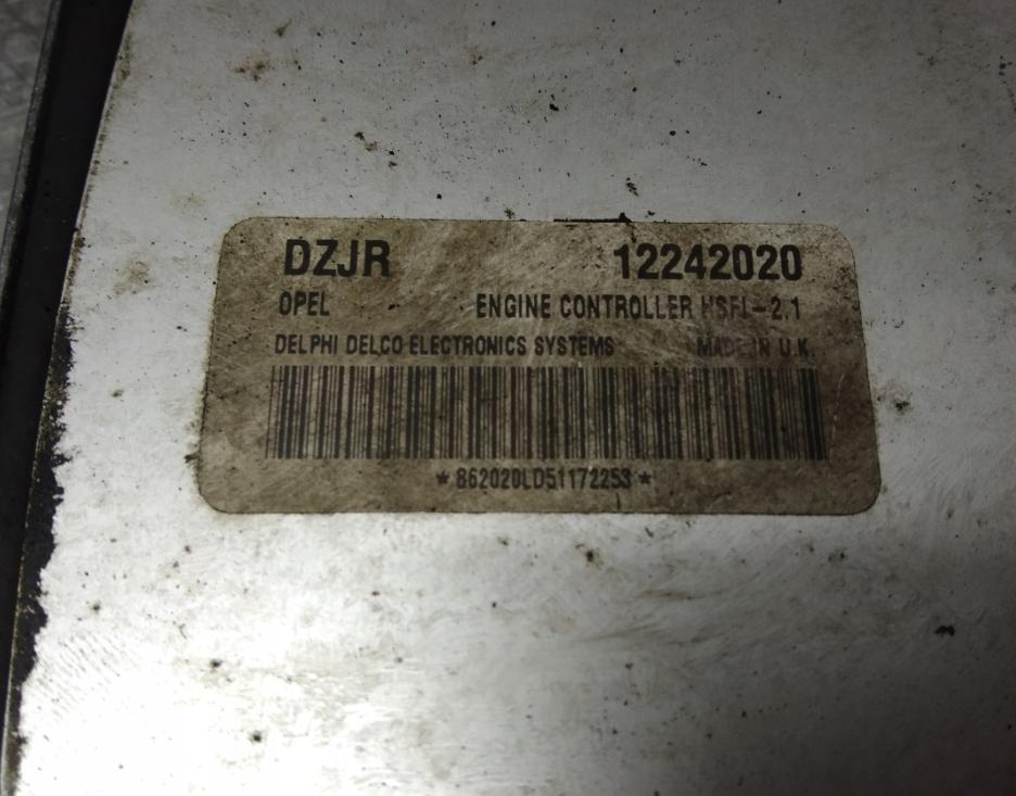 OPEL 1.6 16V Z16XE riadiaca jednotka Motor 12242020