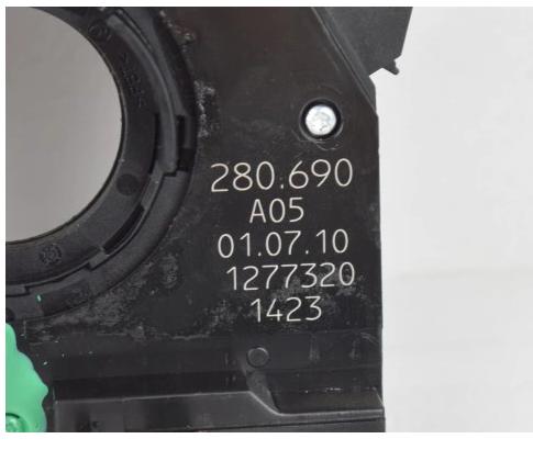 VW T5 LIFT POLO 9N kroužek slimák airbag snímač 280.690 279.948