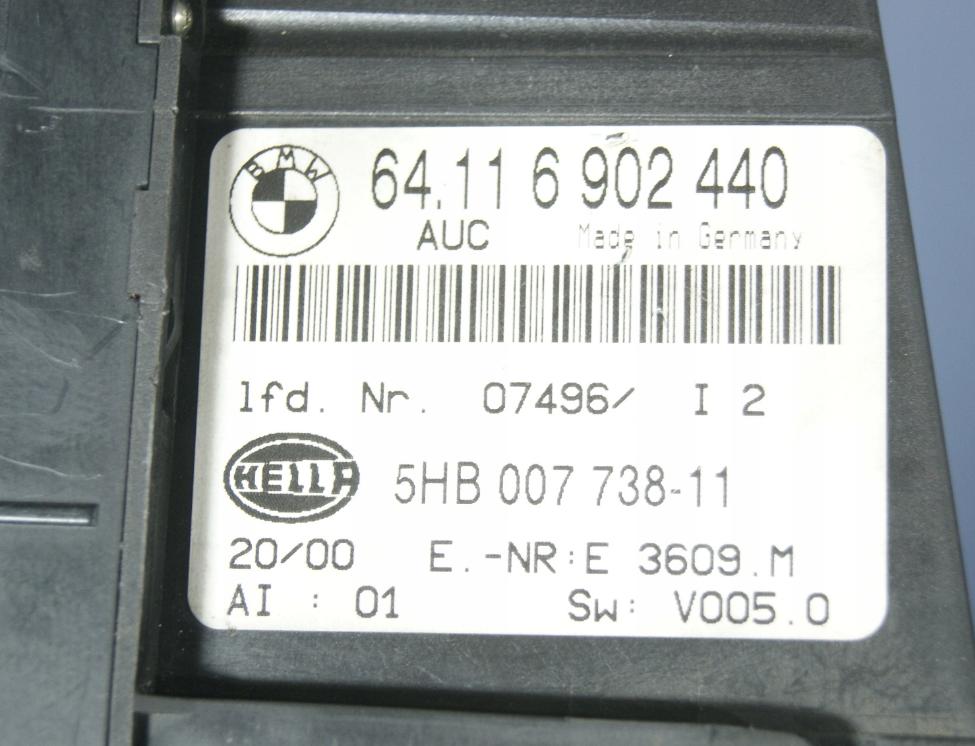 BMW 3 E46 Panel kúrenia klimatizácie 64116902440