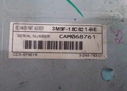 sony: FORD MONDEO KOD 5606 3M5F18C821BE