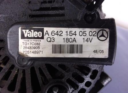 MERCEDES R W251 3.2CDI Alternátor  180A A6421540502
