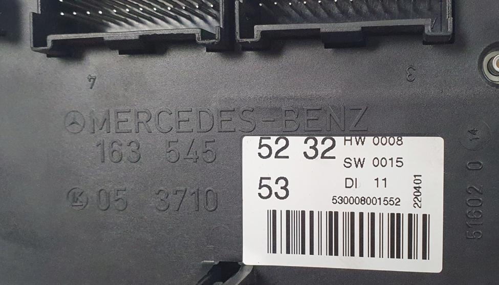 MERCEDES ML W163 skříňka BSI modul SAM 1635455232