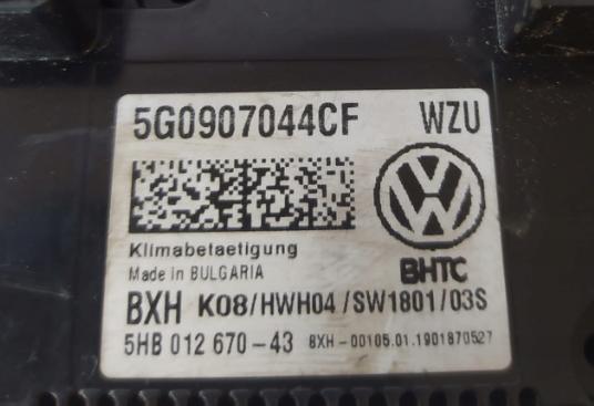 VW GOLF VII 7 Panel klimatizácie 5G0907044CF