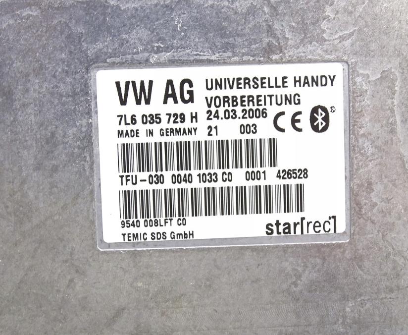 Modul Riadiaca jednotka BLUETOOTH VW TOUAREG I 1 7L 06R