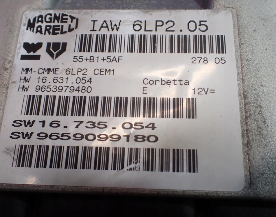 PEUGEOT 307 riadiaca jednotka Motor 9659099180