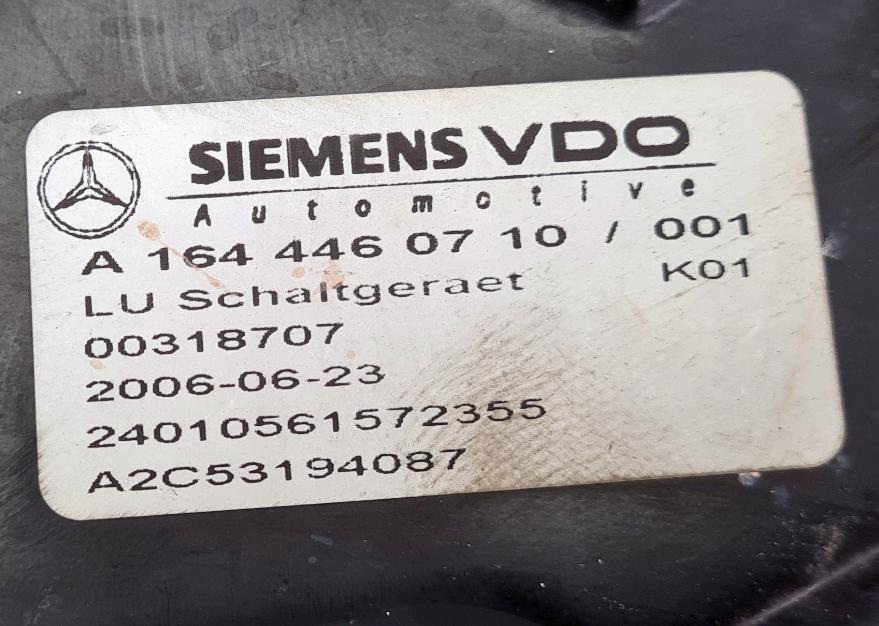 MERCEDES ML W164 GL X164: Riadiaca jednotka prevodovky - A1644460710