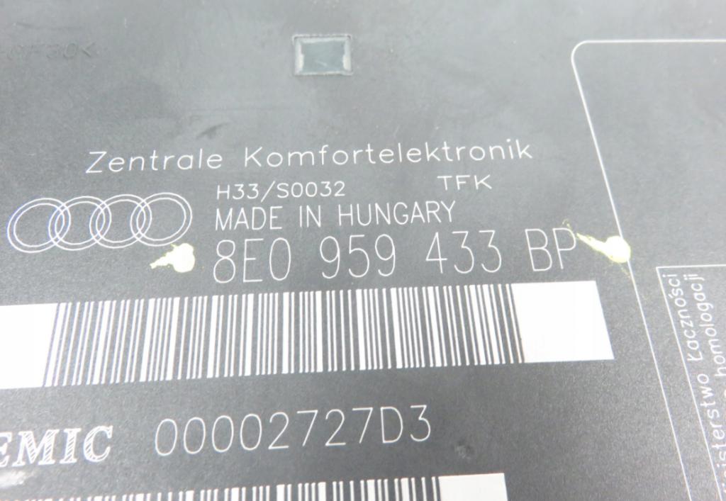 Modul komfortu AUDI A4 B7 8E0959433BP