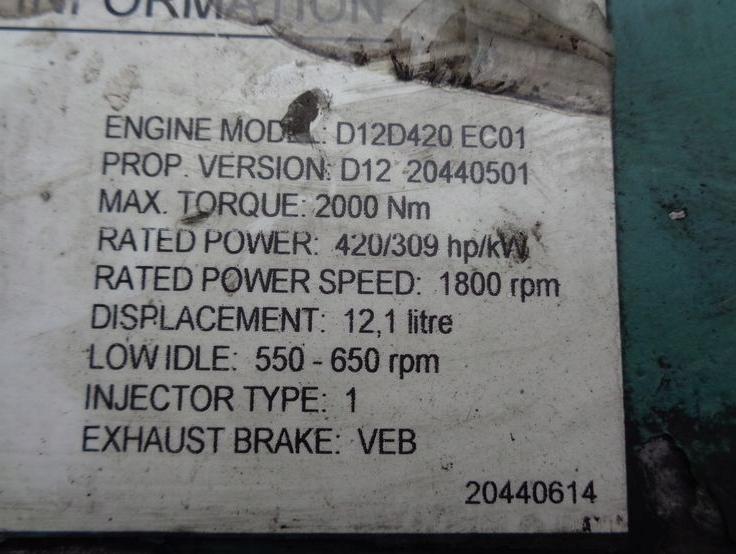 Riadiaca jednotka Motor VOLVO FH12:  420 hp