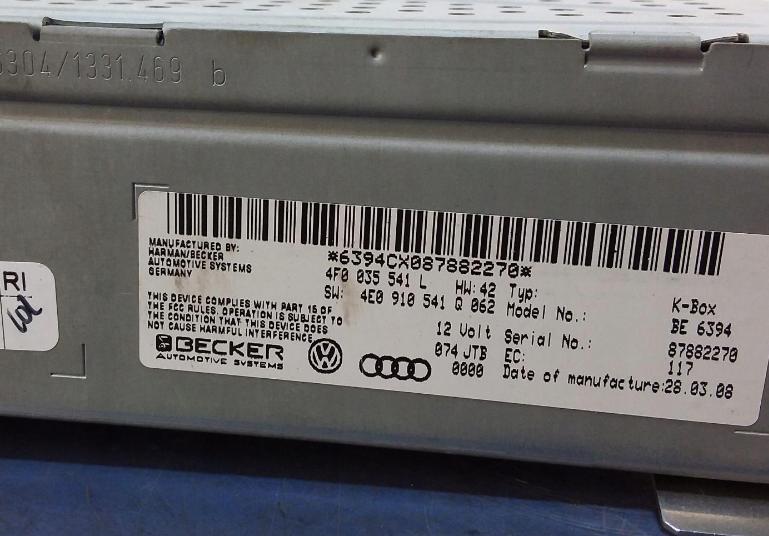 AUDI A6 C6 TUNER radia 4F0035541L kod nemame