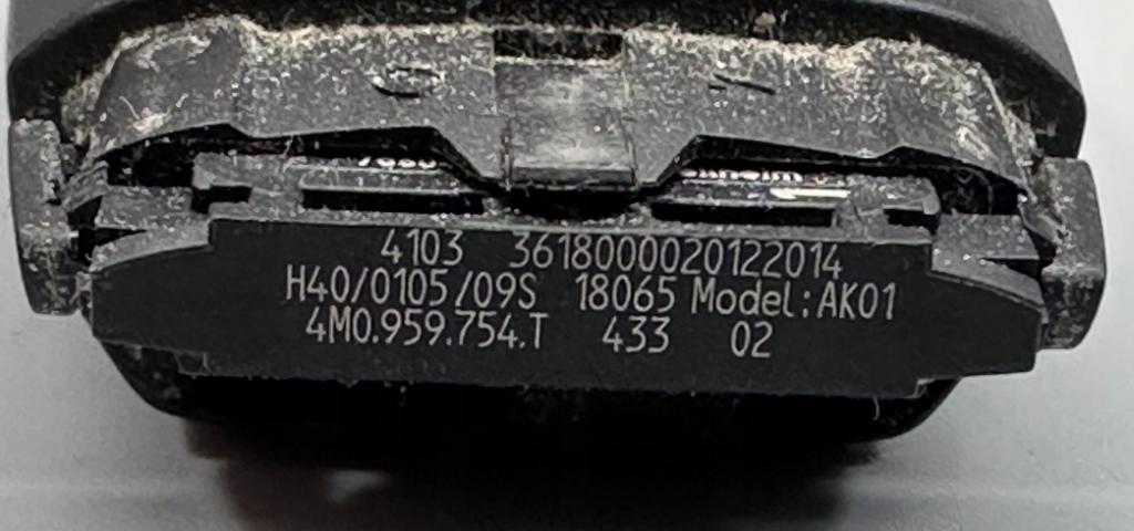 AUDI A4 B9 A5 F5 kľúč kľúč DÁLKOVÝ: 4M0959754T