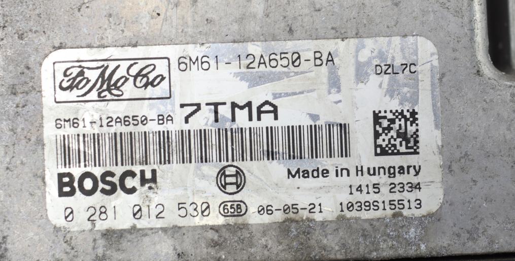 řídící jednotka MAZDA 3 I 1.6 D 6M61-12A650-BA 0281012530