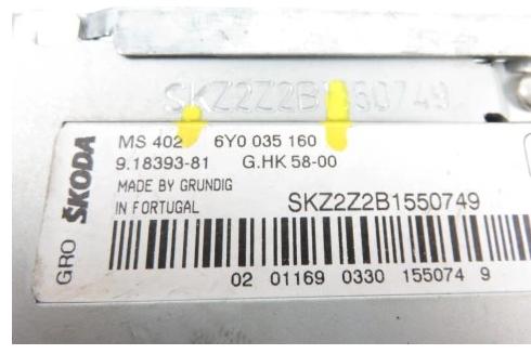 RADIO Modul SKODA FABIA I 6Y0035160