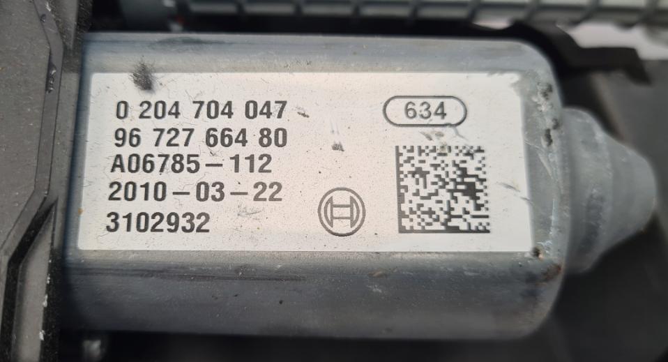 PEUGEOT 3008 Mechanizmus brzdy 9672766480