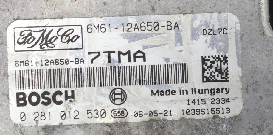 riadiaca jednotka MAZDA 3 I 1.6 D 6M61-12A650-BA 0281012530
