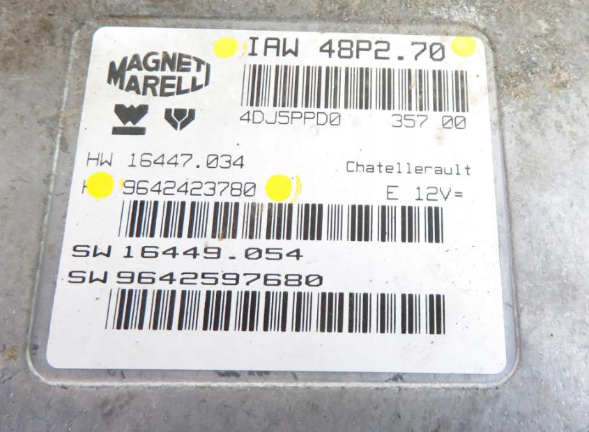 řídící jednotka PEUGEOT 206 1.1 9642423780