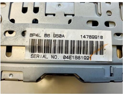 RADIO CD MAZDA 3  14789910 BP4L66950A   2003-2009  KOD NEMAME