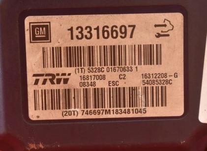 Pumpa ABS 13316697 OPEL INSIGNIA A 2.0 CDTI 09R