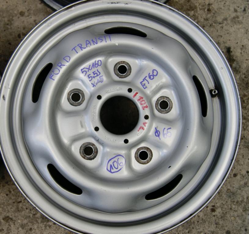 disky plechové FORD TRANSIT  ET 60 X 5,5J 5.5" x 15" 5x160