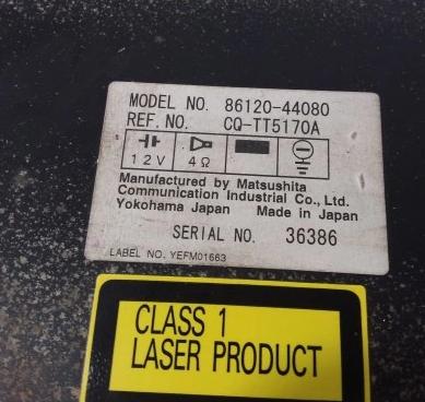 TOYOTA AVENSIS RADIO 86120-44080 - kód nemáme-