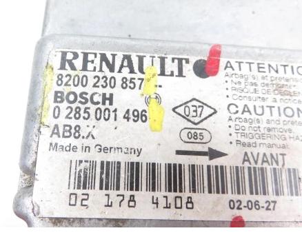 Modul airbag RENAULT CLIO II 8200230857 0285001496