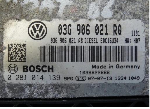 riadiaca jednotka Riadiaca jednotka Motor VW PASSAT B6 1.9 TDI
