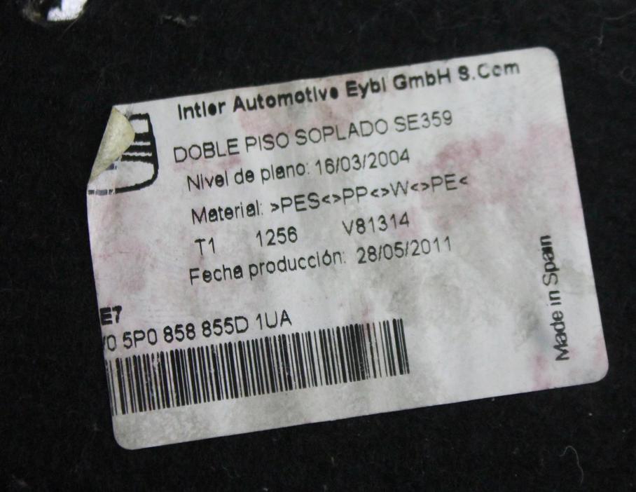 Pláto kufra SEAT ALTEA II 5P0858855D