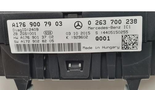 Prístrojovka MERCEDES W176: 1.6 CGI A1769007903