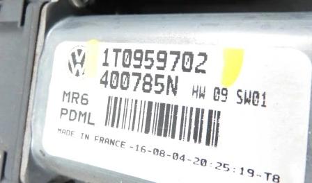 Mechanizmus okna pravy predný TOURAN I 1T0959702