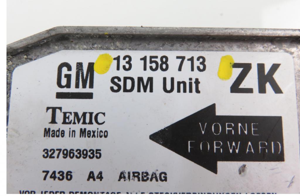 Modul airbag OPEL MERIVA A 13158713