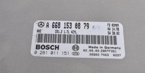 MERCEDES W168 1.7 CDI riadiaca jednotka Motor A6681530879