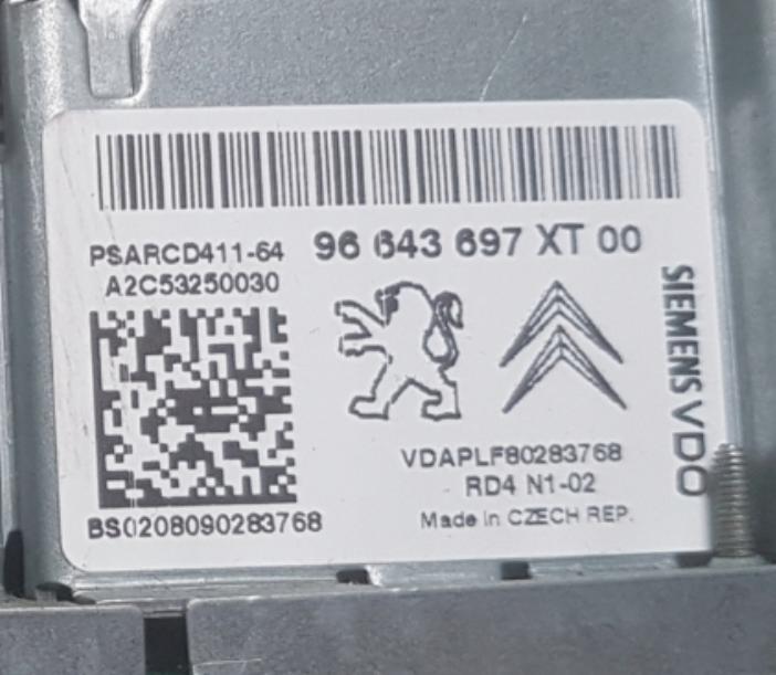 Radio Peugeot Citroen 96643697XT -- KOD NEMAME--