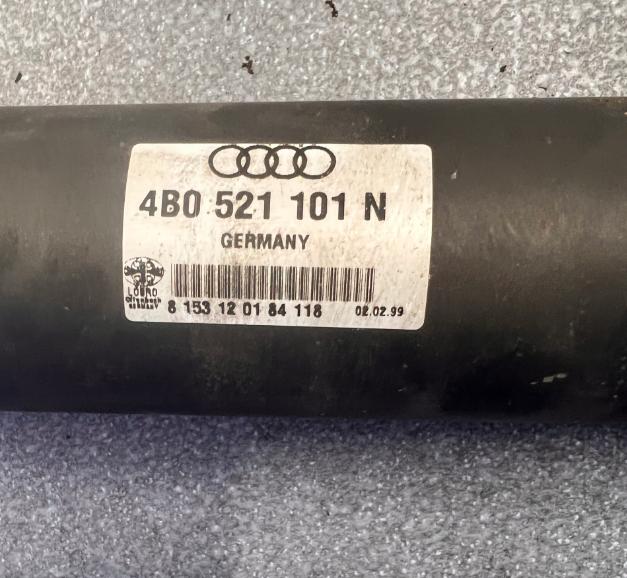 AUDI A6 C5 2.4  2001 Kardaň, hriadeľ JAZDA: