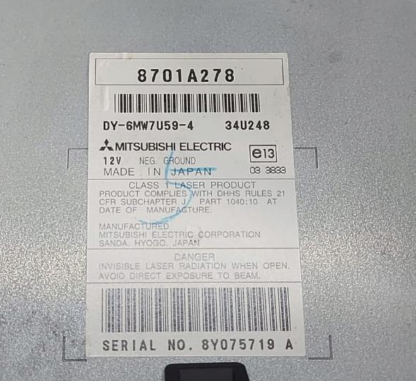 Radio rockford  Mitsubishi Lancer VIII X 8701A278 --KOD NEMAME--
