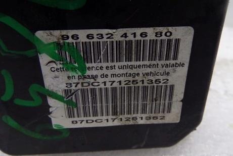 Pumpa ABS Riadiaca jednotka PEUGEOT CITROEN 9663241680 org