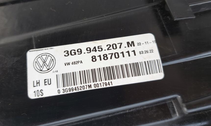 Svetlo  ľavy zad  VW PASSAT B8 LIFT FL LED 3G9945207M  81870111