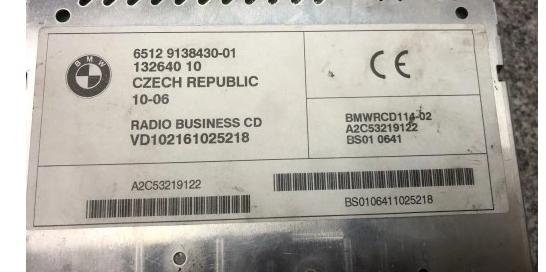 BMW X3 E83 rádio: radio: BUSINESS CD