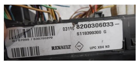 RENAULT SCENIC II modul UPC X84: N3 8200306033
