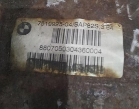 DIFERENCIÁL: BMW E90 7519925 3.64