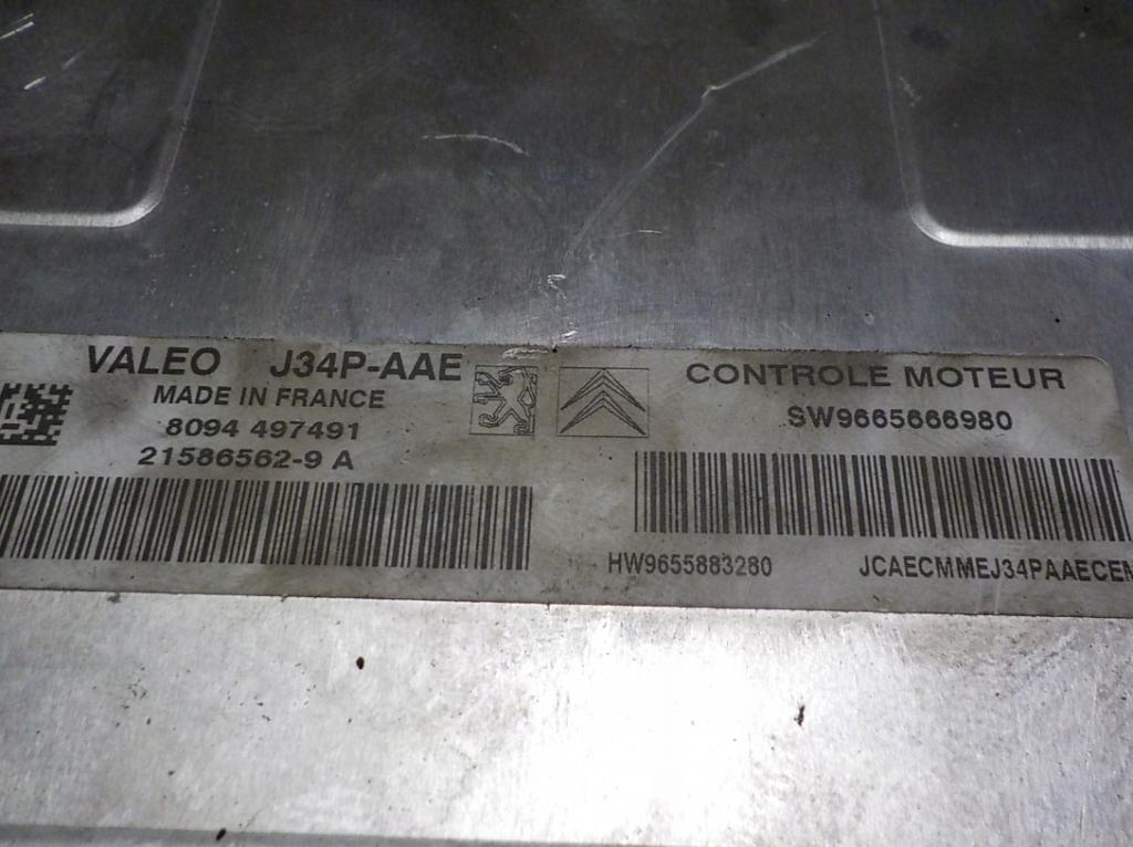 PEUGEOT Riadiaca jednotka 9665666980 9655883280