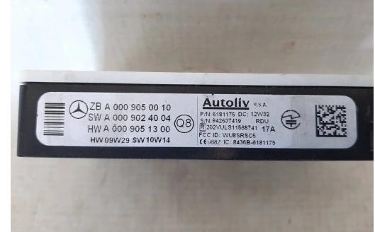 Sensor Radar modul řídící jednotka  Mercedes SL  R231 A0009050010