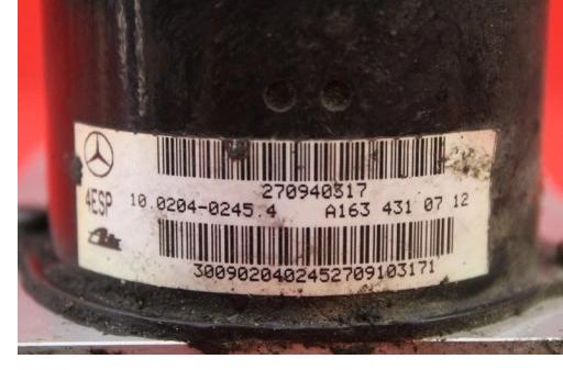 Pumpa ABS A1634310712  MERCEDES ML W163 3.2 V6 00R