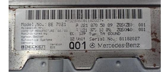 Zosilňovač MERCEDES W221 LOGIC7 HARMAN:a2218705089