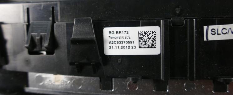 MERCEDES R172: SLK Panel ovládania klimatizácie  A1729004204