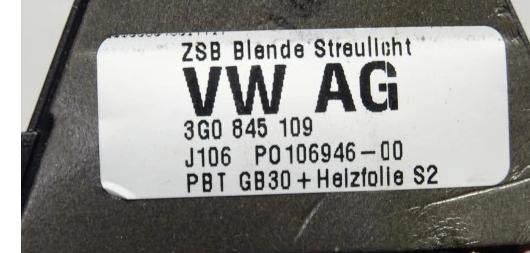 senzor Ohrievač senzor dažďa 3G0845109