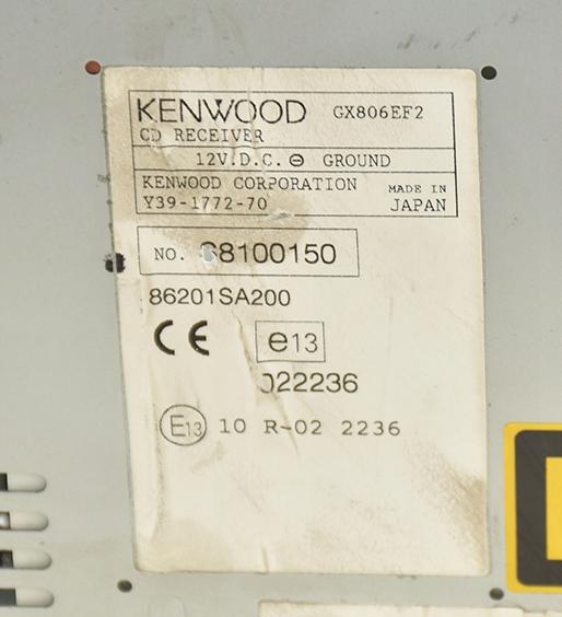 RADIO - KENWOOD SUBARU FORESTER II GX806EF2  - KOD NEMAME-
