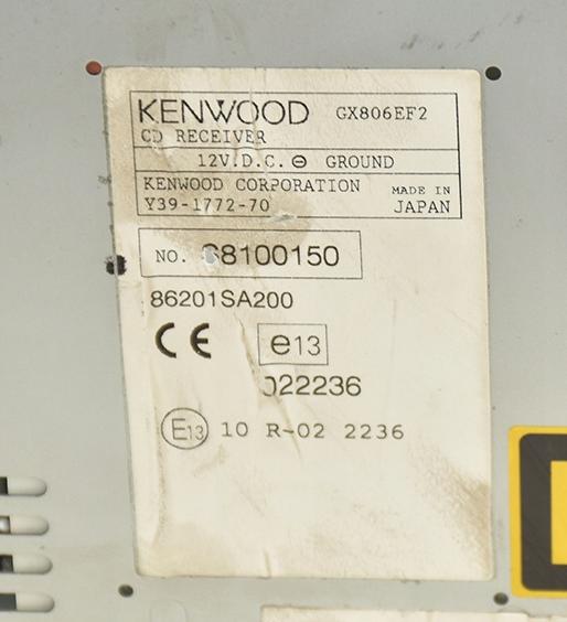 RADIO - KENWOOD SUBARU FORESTER II GX806EF2 - KOD NEMAME-