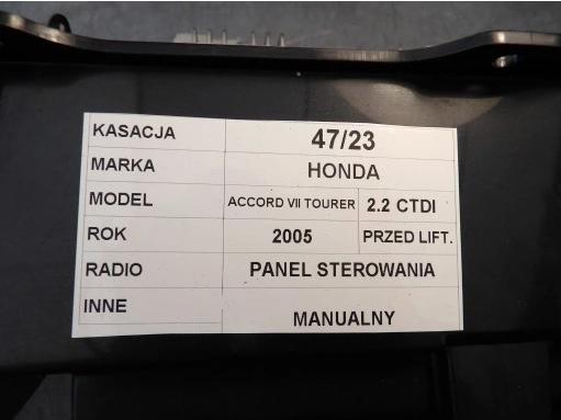 Panel: klimatizácie radio Honda Accord VII OE 39050-SEF-G520-M1
