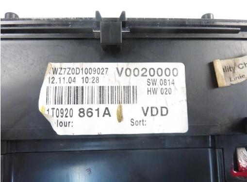 Prístrojovka VW TOURAN I 1.9 TDI PD 105 1T0920861A