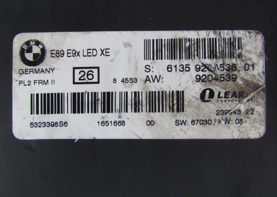 BMW E90 E91 Riadiaca jednotka svetiel 61359204536